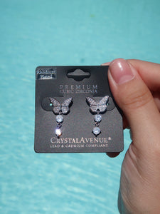 Elena Butterfly Earrings (Silver)